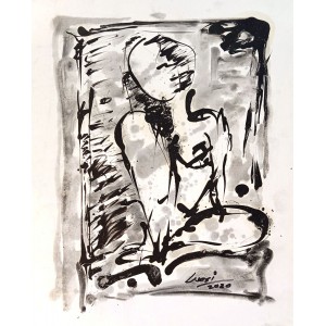 Wasi Haider, 12 x 15 inch, Oil On Paper, Figurative Painting, AC-WH-048